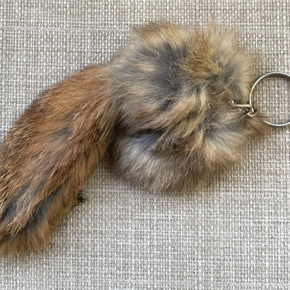 Real Fur Key chain Brown Fur Handmade Keys Holder Keyring Keychain